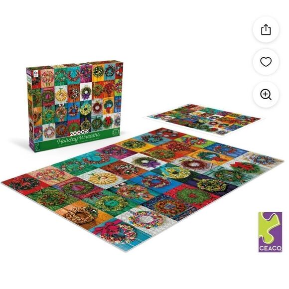 Holiday Wreaths Puzzle - 2000 Pieces - Picture 4 of 9